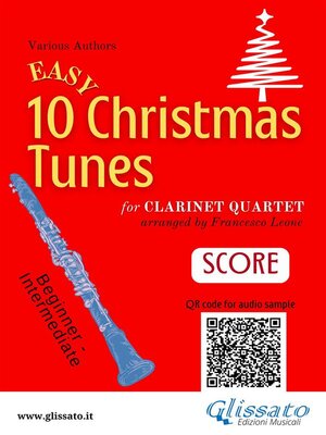 cover image of Clarinet Quartet score "10 Easy Christmas Tunes"